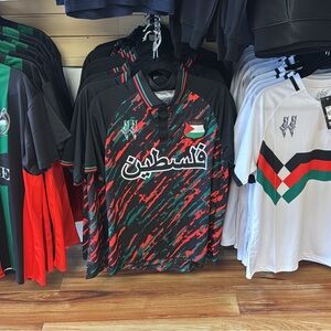 Men's Graphic Sweater Jersey - Black, Red, and Green